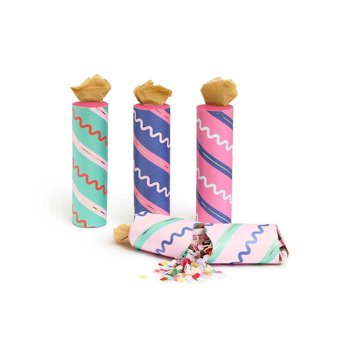 Birthday Candle Confetti Party Crackers (6 count)