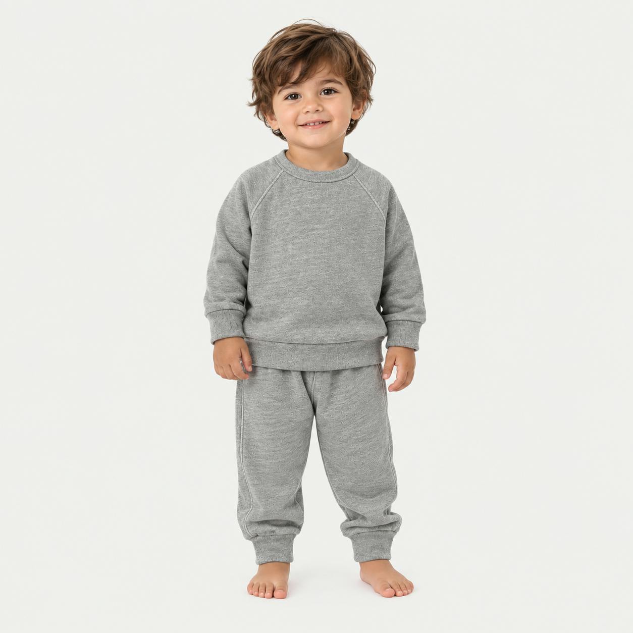 Heathered Vintage Sherpa Sweatshirt + Sweatpant Set