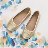 Camille Ballet Flat | Gold Leather
