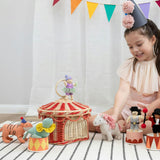 Circus Tent - Basket / Red & Straw