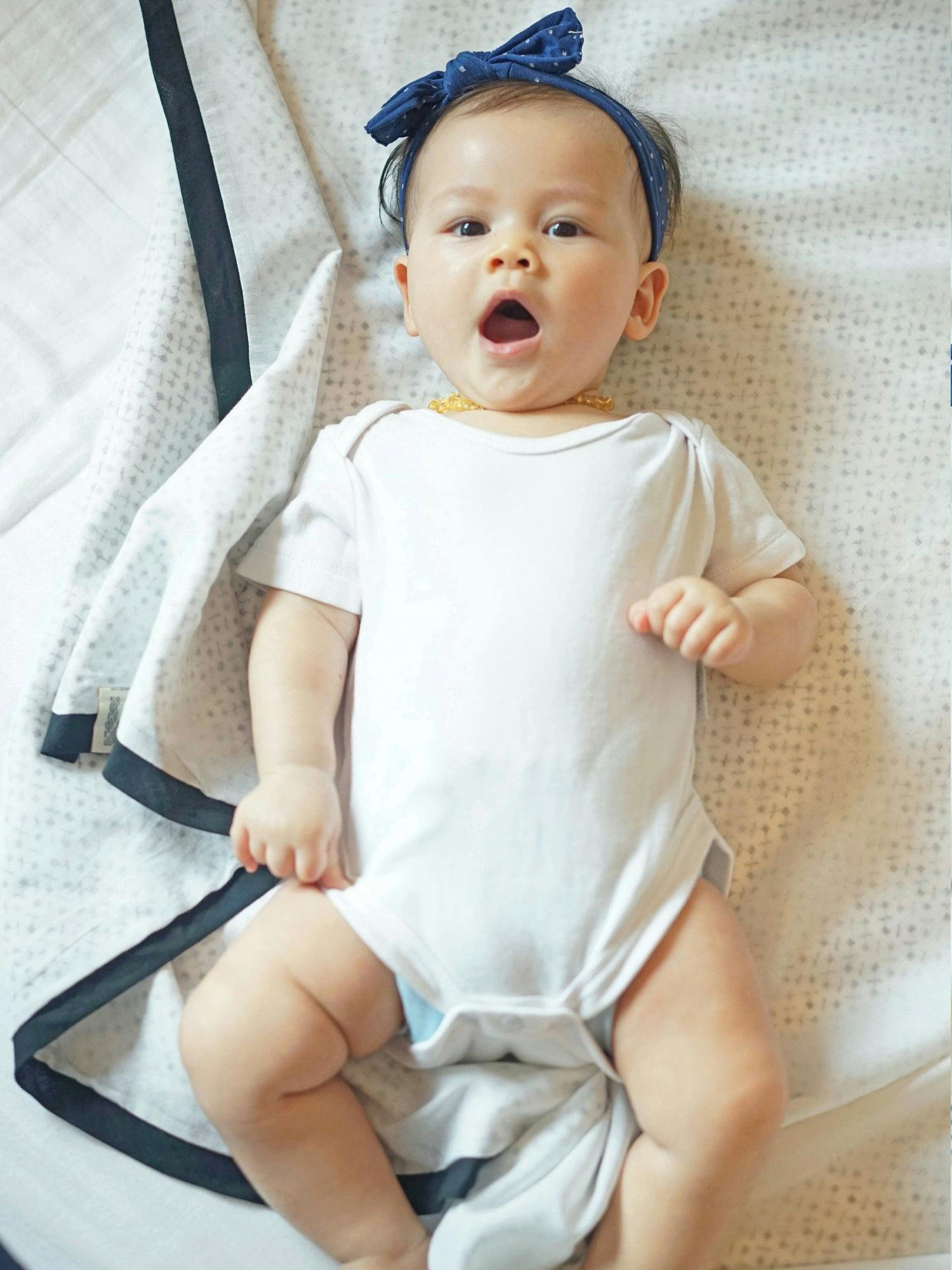 Luxe Natural Cotton Receiving Blanket
