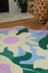Colorful Wavy Flower Rug by Maggie Stephenson