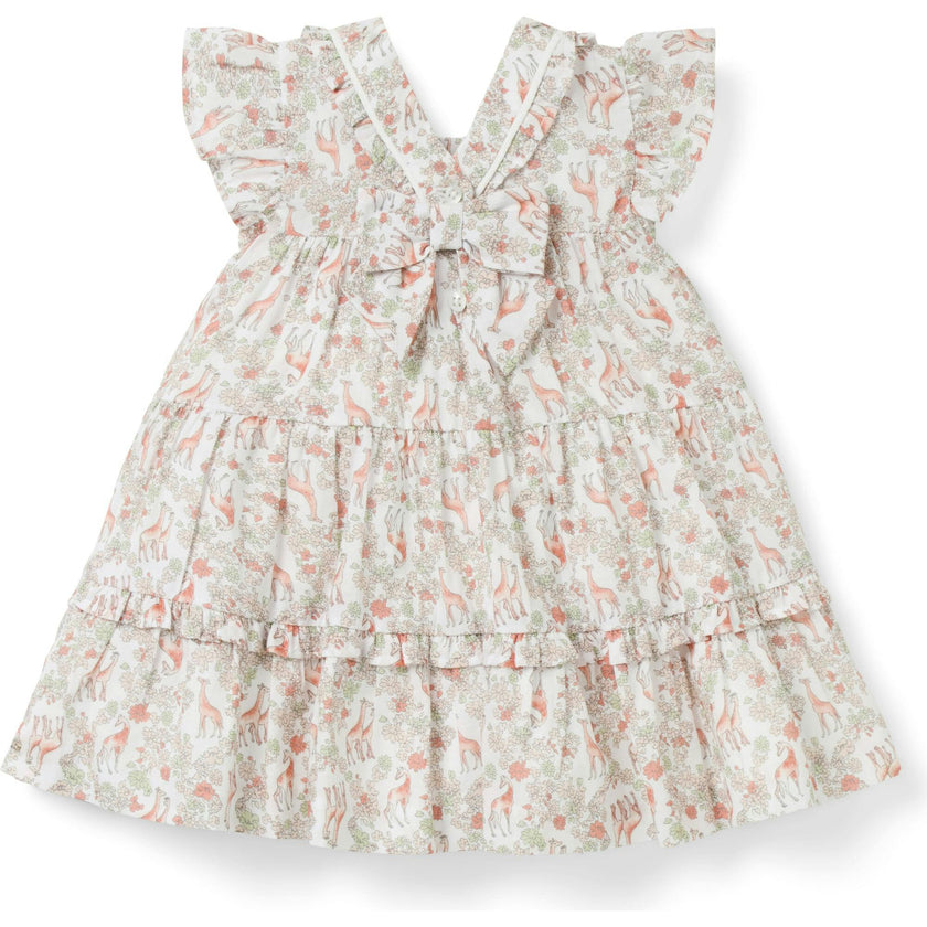 Baby Giraffe Ditsy Floral Dress, Pink