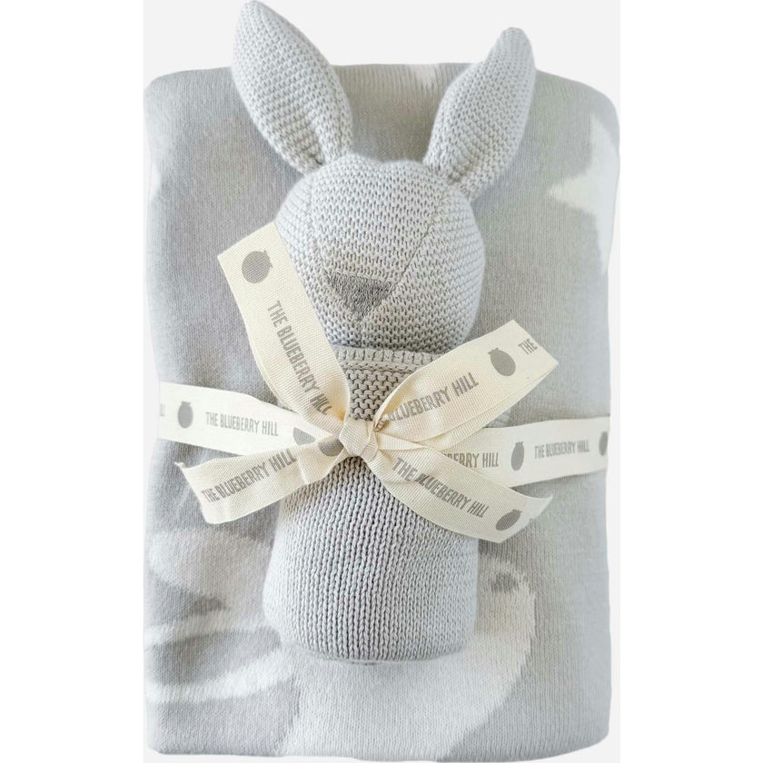 Star Moon Blanket Bunny Lovey Gift Set
