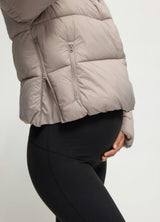 The Cloud Crop Size Zip Maternity Puffer Jacket