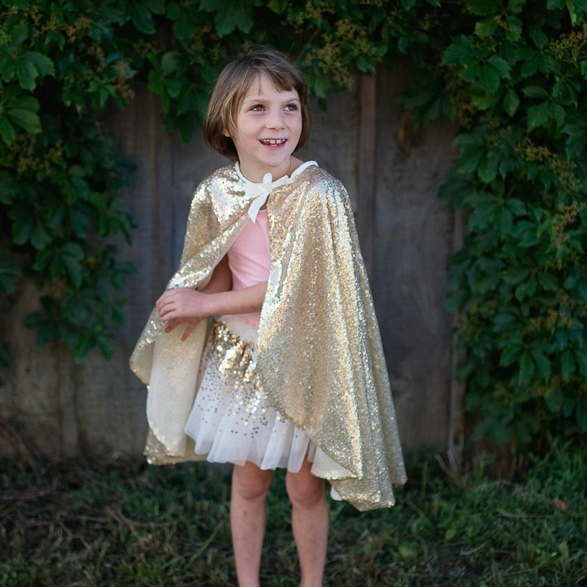 Gracious Gold Sequins Cape