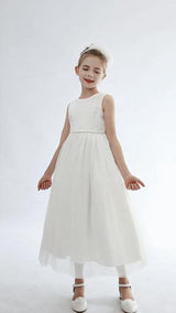 White Lysandra Sleeveless Formal Dress