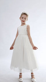 White Lysandra Sleeveless Formal Dress