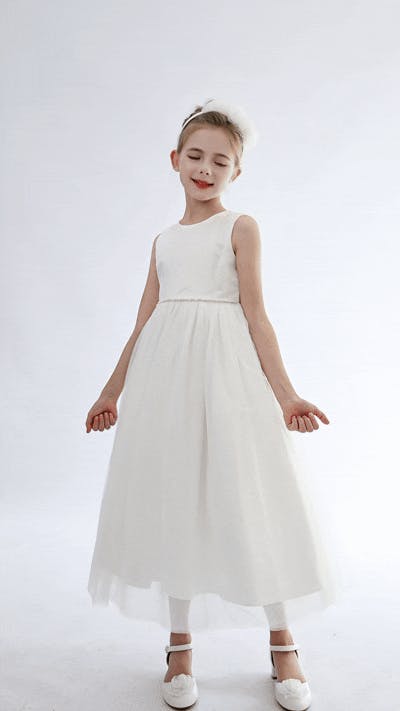 White Lysandra Sleeveless Formal Dress