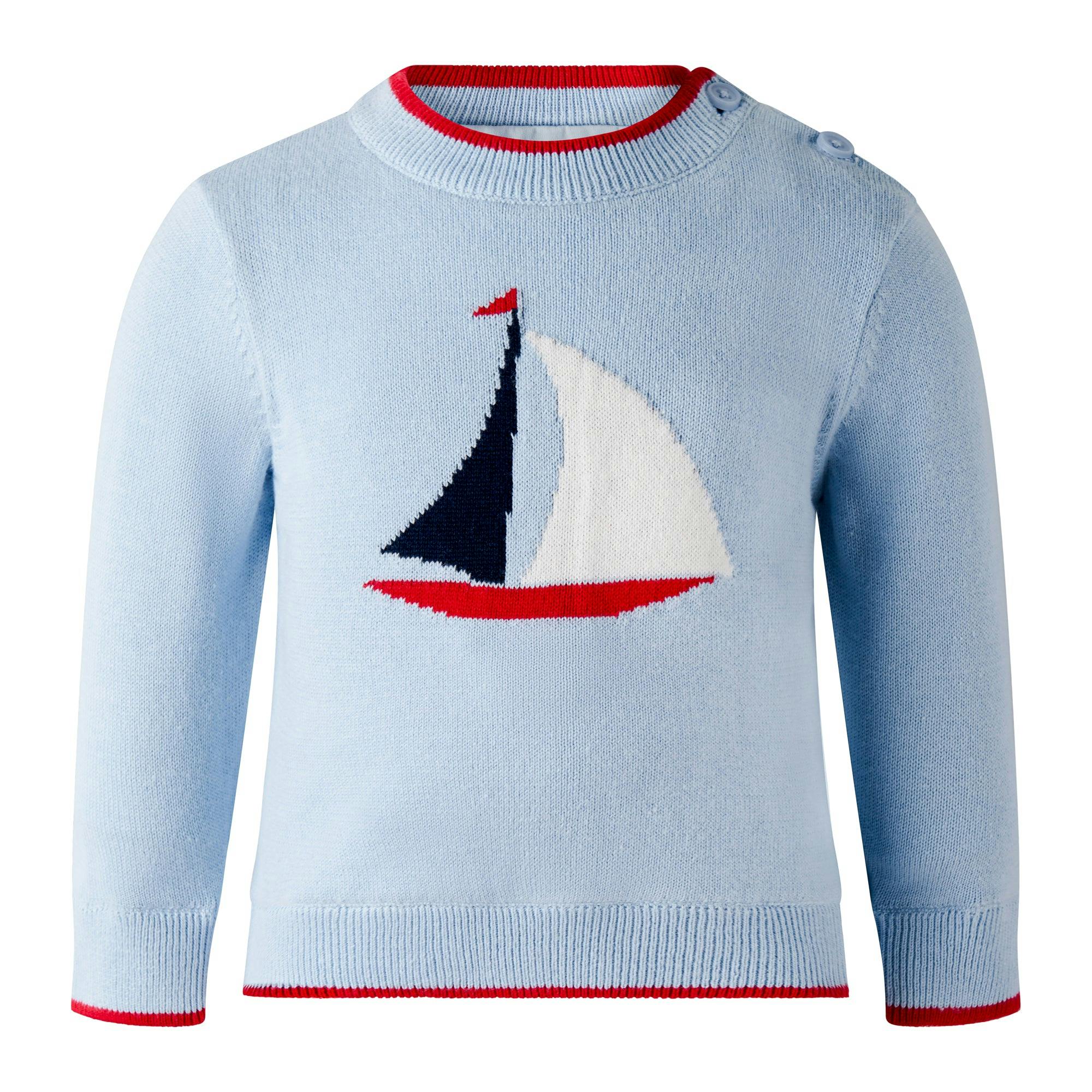 Sailboat Intarsia Sweater Set