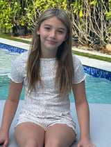 Girls Ribbed 2 Piece Top and Shorts Set