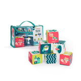 Feel to Learn: Soft Rattle Stacking Cubes 6 Piece Set