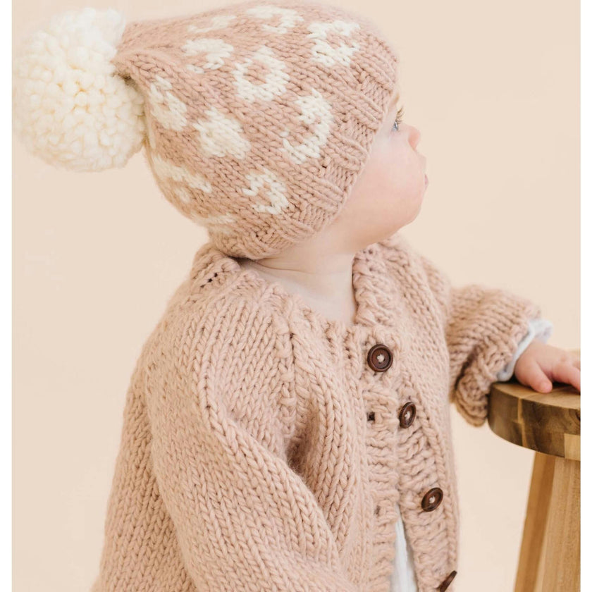Cheetah Hat - Blush/Cream