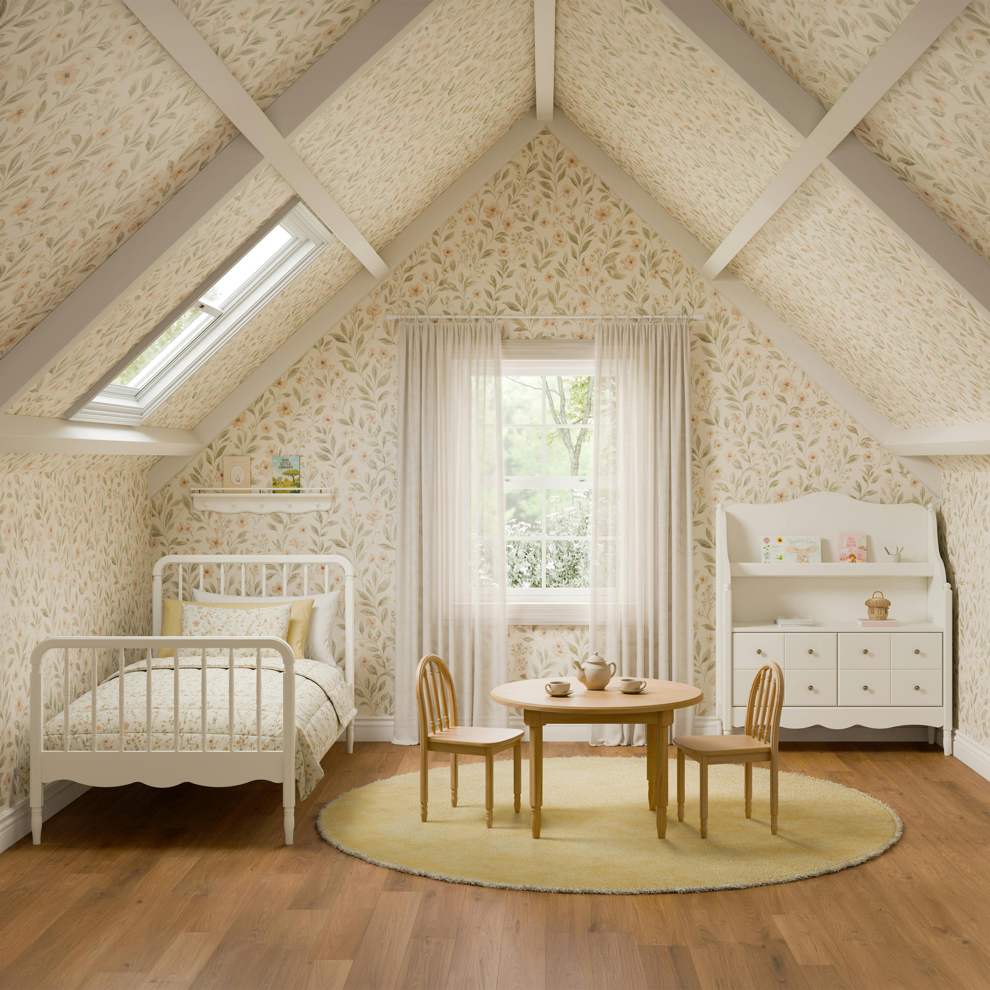 Liberty Play Table & Spindle Chairs Set in Honey