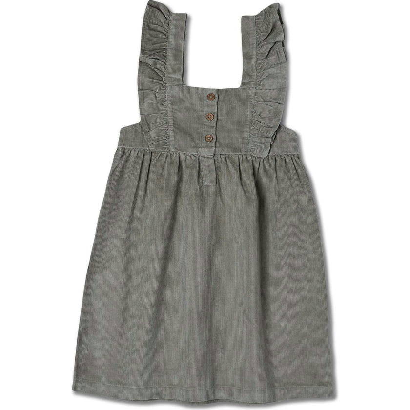 Organic Ruffle Corduroy Dress