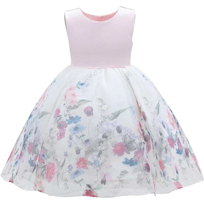 Pink Mabel Floral Garden Organza Dress