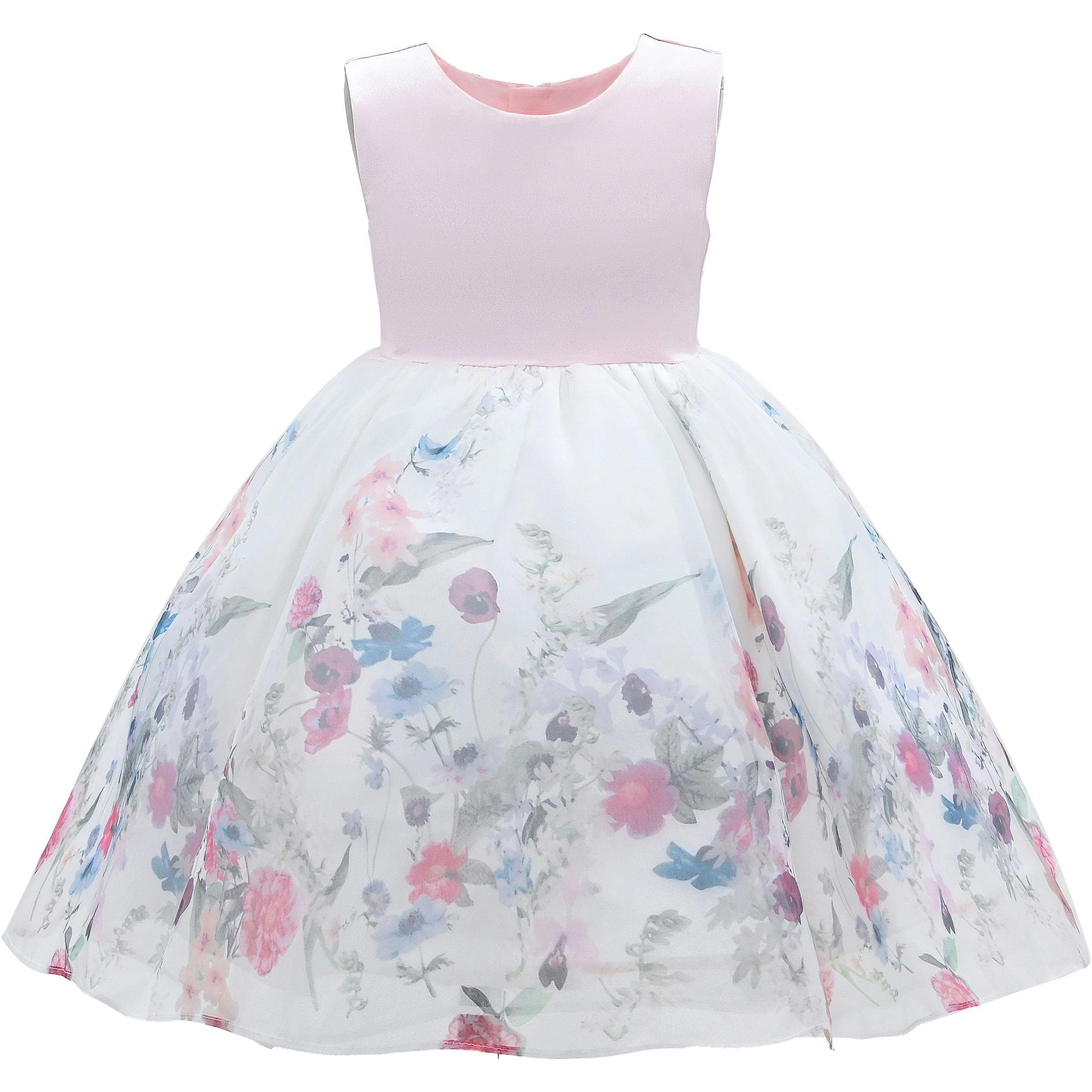 Pink Mabel Floral Garden Organza Dress