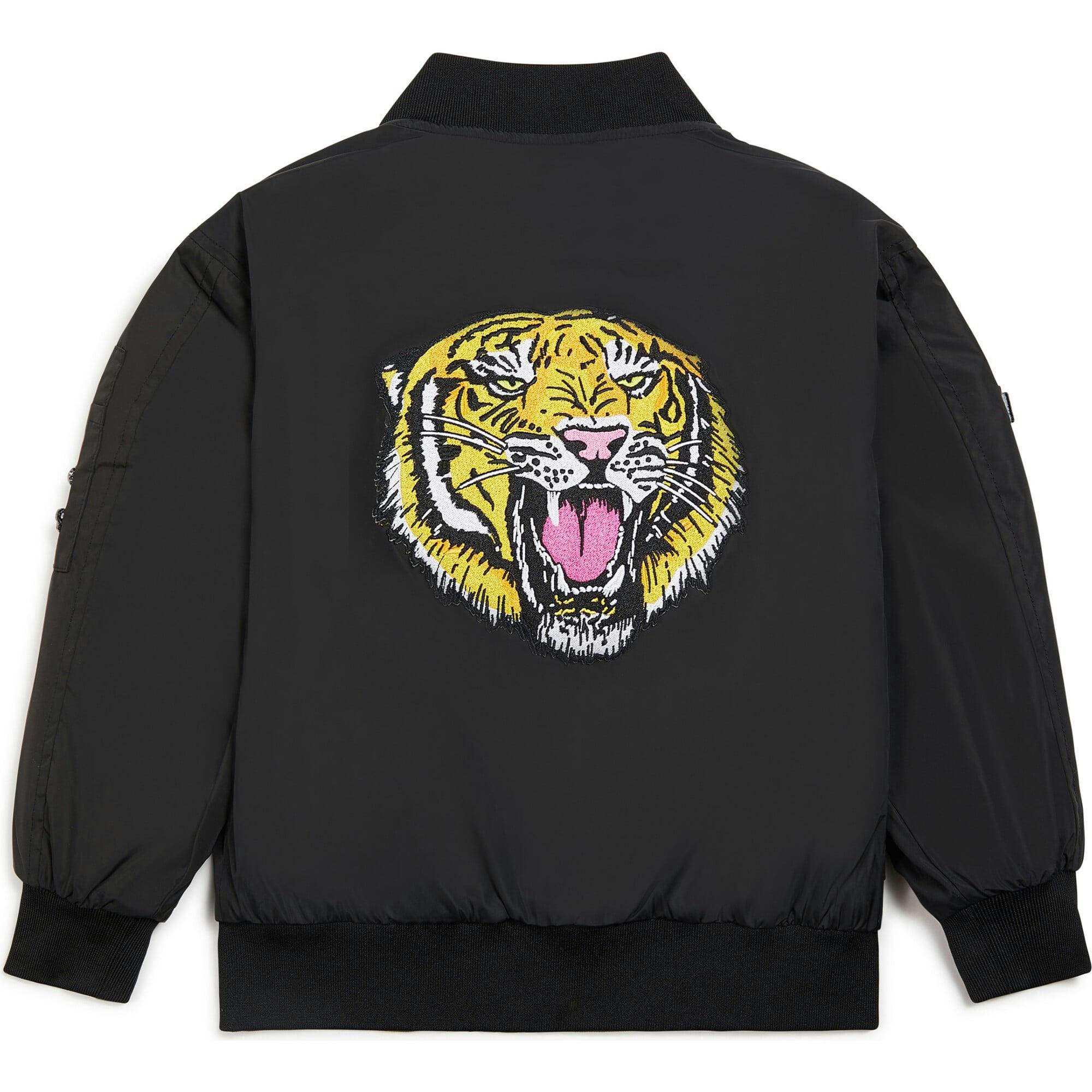 Patched Nylon Bomber Jacket