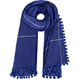 Yaser Shaw Cashmere Pashmina Hand Woven Pompom Scarf