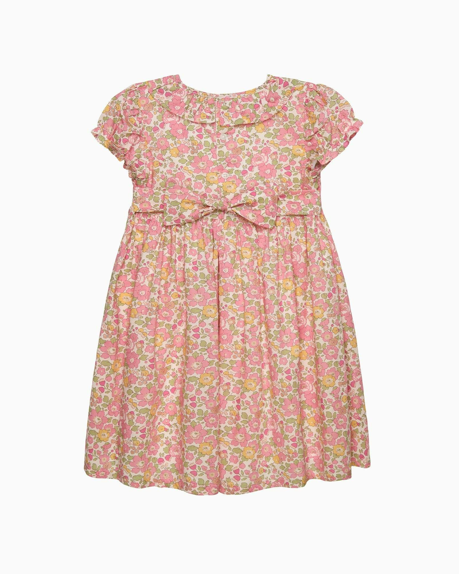 Peach Sparkle Betsy Smocked Dress