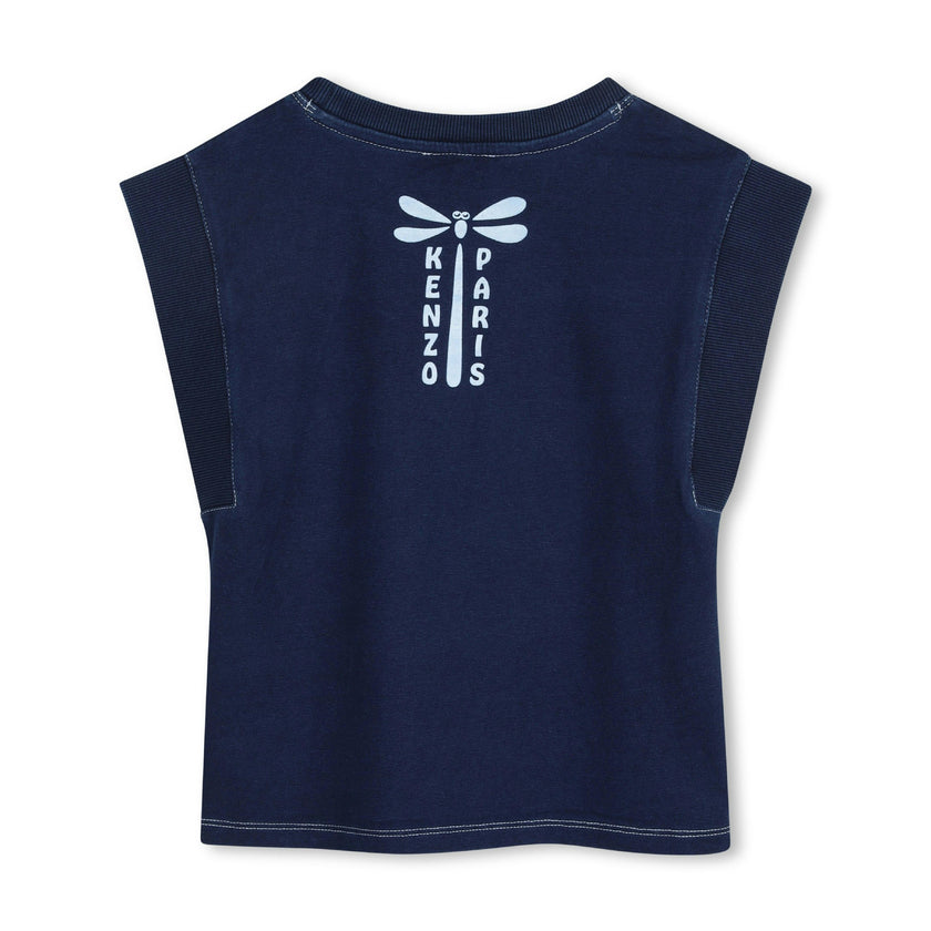 Medieval Blue Sleeveless Logo Top