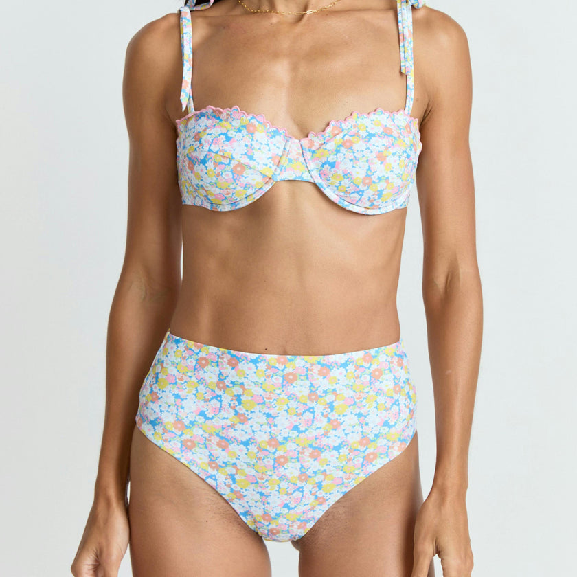women's jasmine blossom high waist bikini bottom
