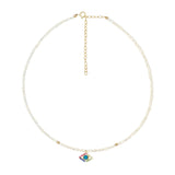 Charlotte Evil Eye Pearl Choker