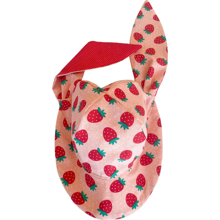 Sun Bonnet, Strawberries On Pink