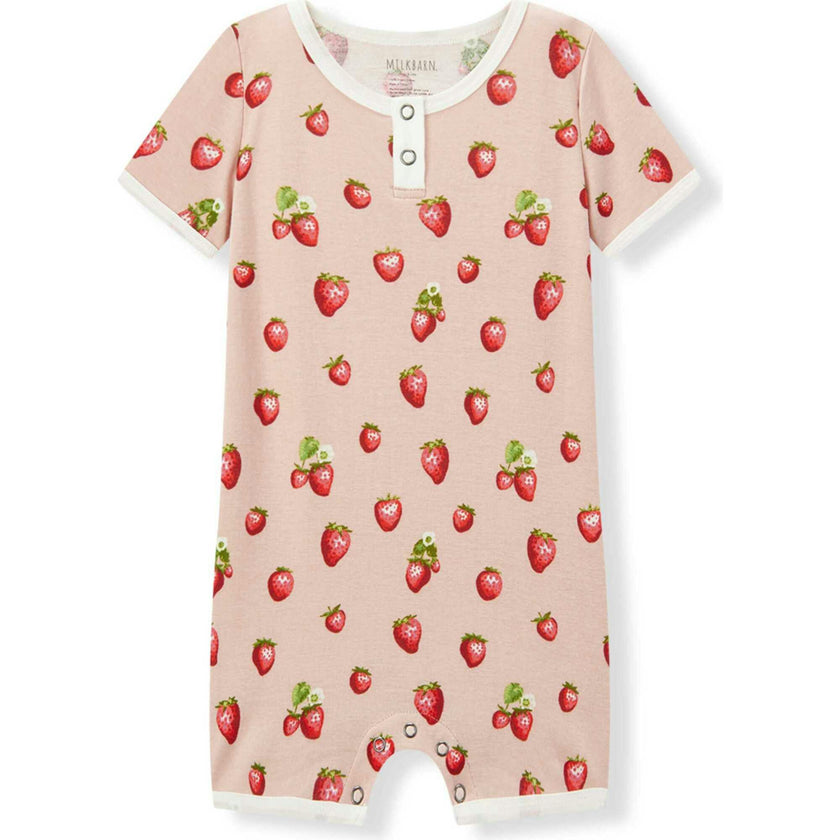 Strawberry Organic Cotton Shortall
