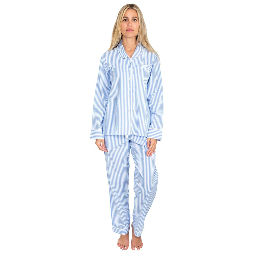 Women's Braddock Blue Long PJ Set