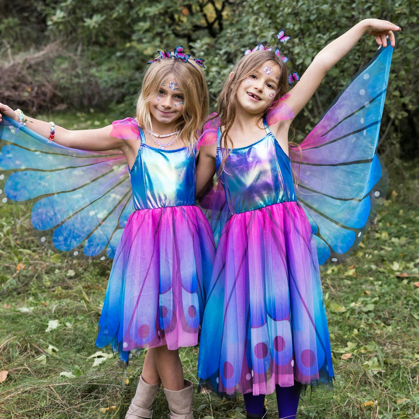 Butterfly Twirl Dress with Wings & Headband