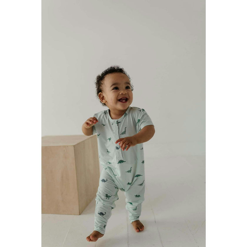 Short Sleeve Henley Romper