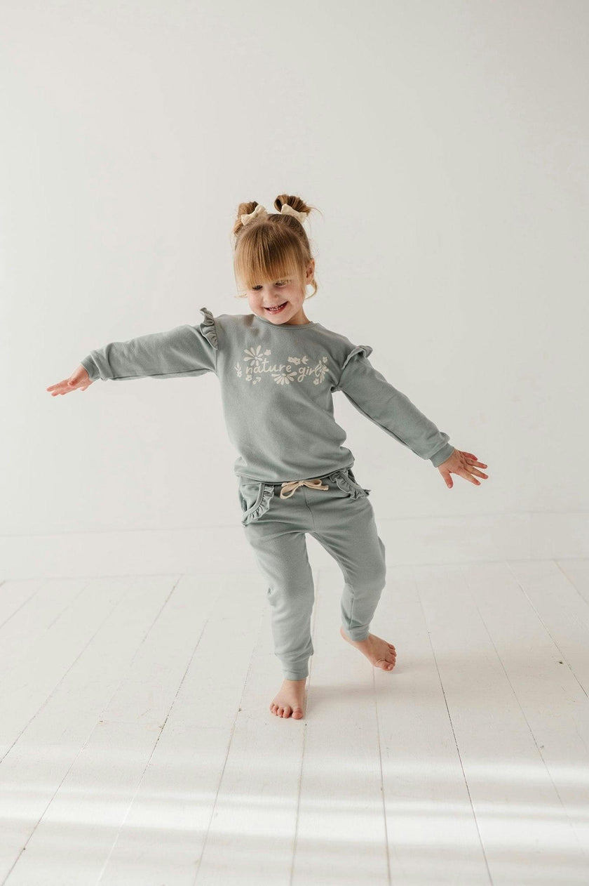 Girl's Joggers in Slate