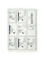 Blanket PEANUTS DOUGHNUT Comic Strip Black / White 4.25 x 6.5ft