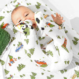 Christmas Tree Farm Bamboo Convertible Footie