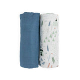 Deluxe Muslin Swaddle Blanket 2 Pack - Dragon Days