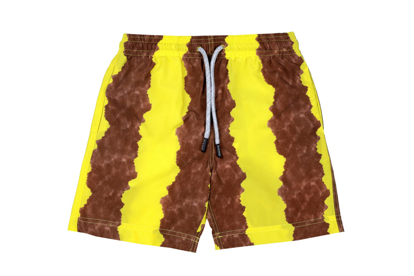 Kids' Stripe Quick-Dry Swim Trunks