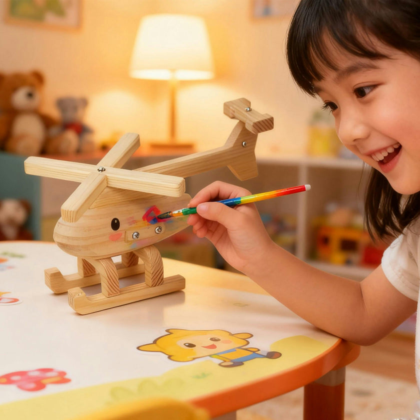 3-Piece Wood Building Toy Kit