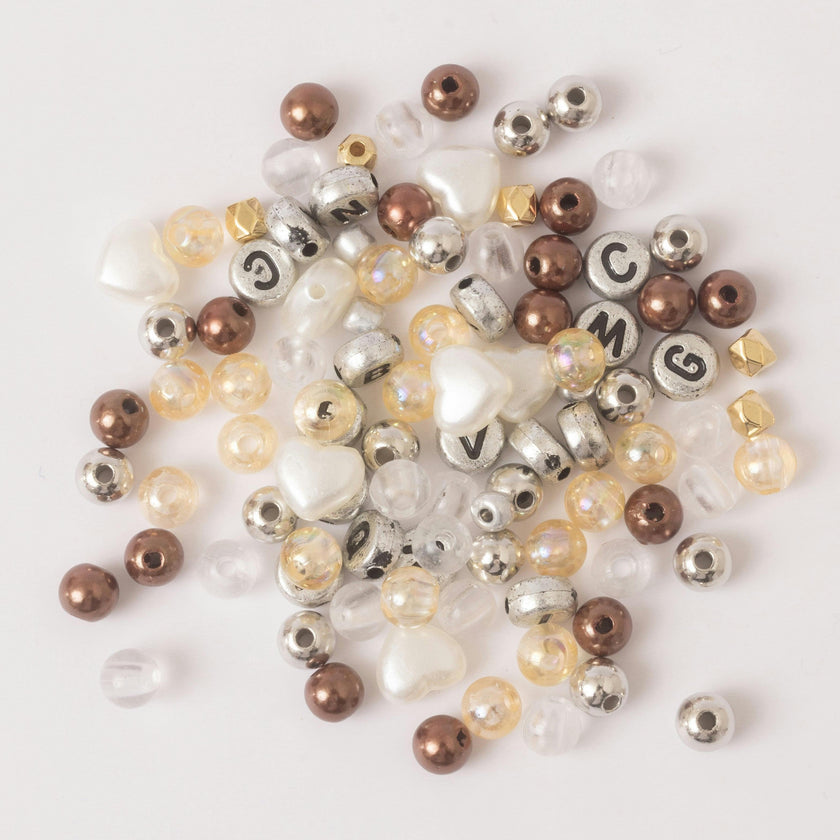 Heroine Metallic Letter Bead DIY Stretch Bracelet Kit with Dagger Charm