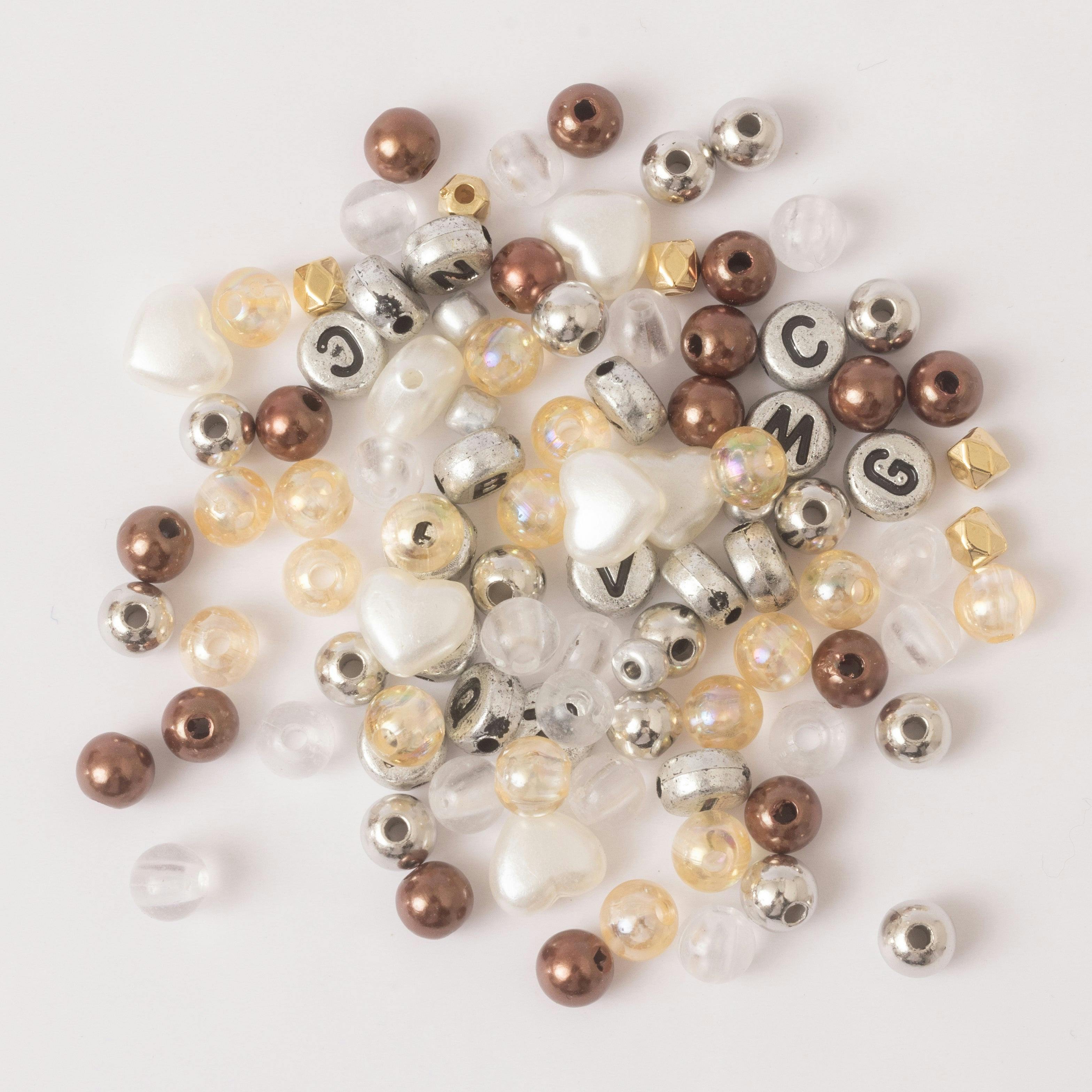 Heroine Metallic Letter Bead DIY Stretch Bracelet Kit with Dagger Charm