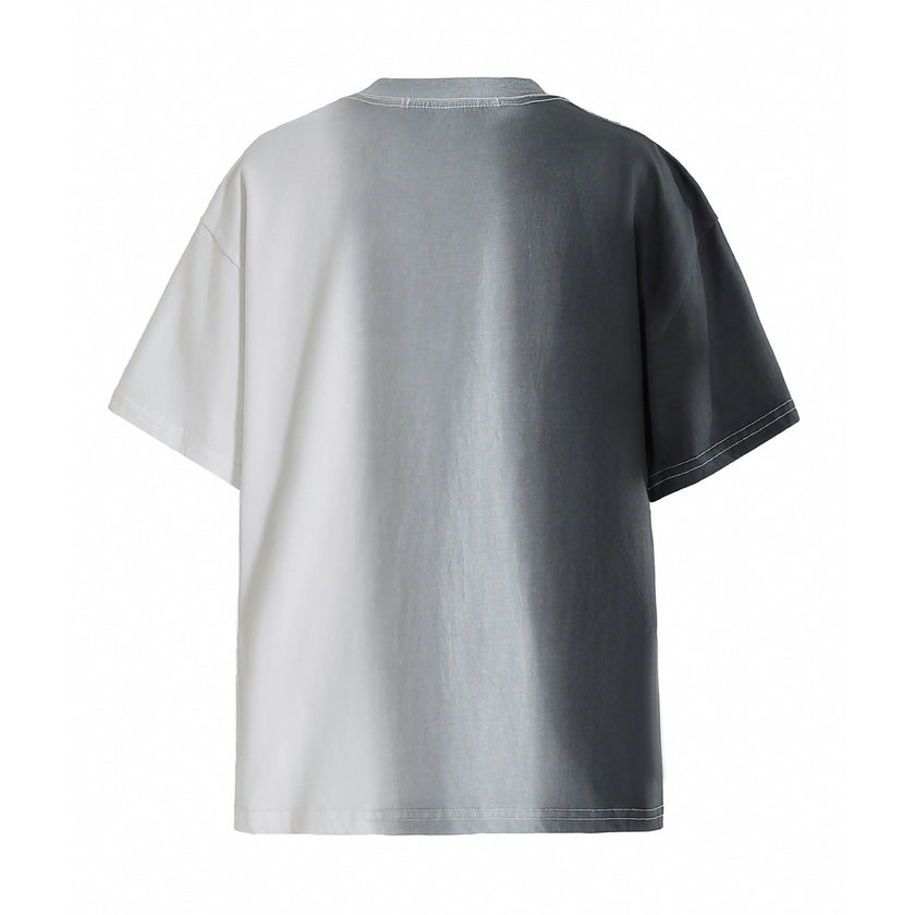 Black to White Gradient T‑Shirt