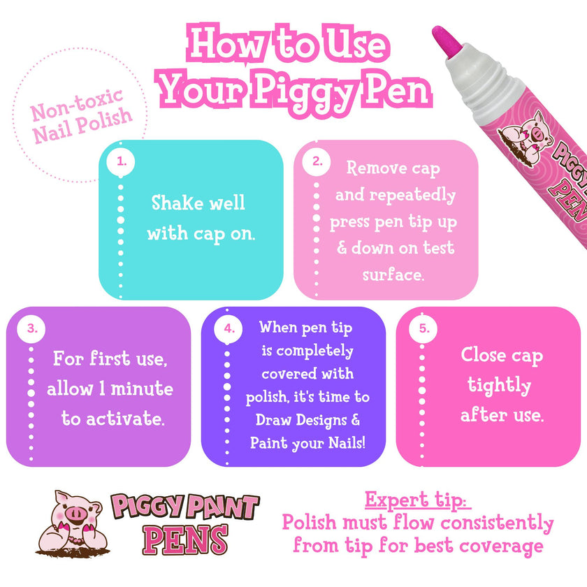 Bright Bunch Bundle 3-Pack Pens - Kids Non-toxic Nail Polish