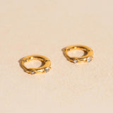 Mini Crystal Rounded Huggie Hoop Earrings