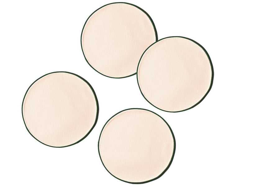 Blush and Pine Color Block Round Placemat Set of 4