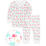 The Organic Long Sleeve Pajama Set [Flamingos]