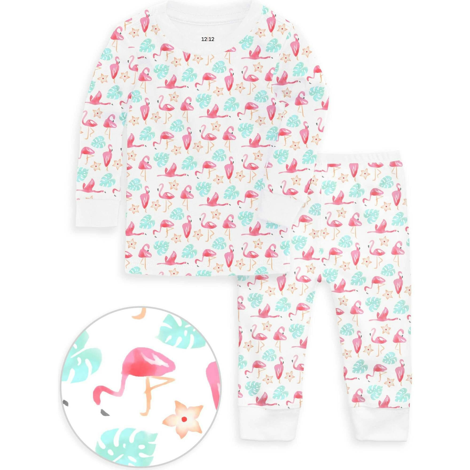The Organic Long Sleeve Pajama Set [Flamingos]