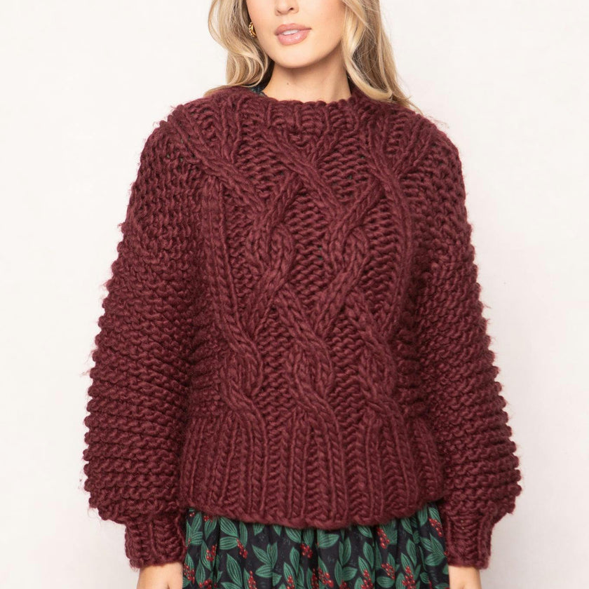 Erica Sweater in Raisin