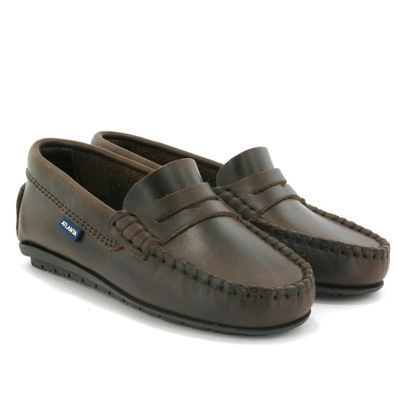 Penny Mocassins, Dark Brown Pull Up Leather