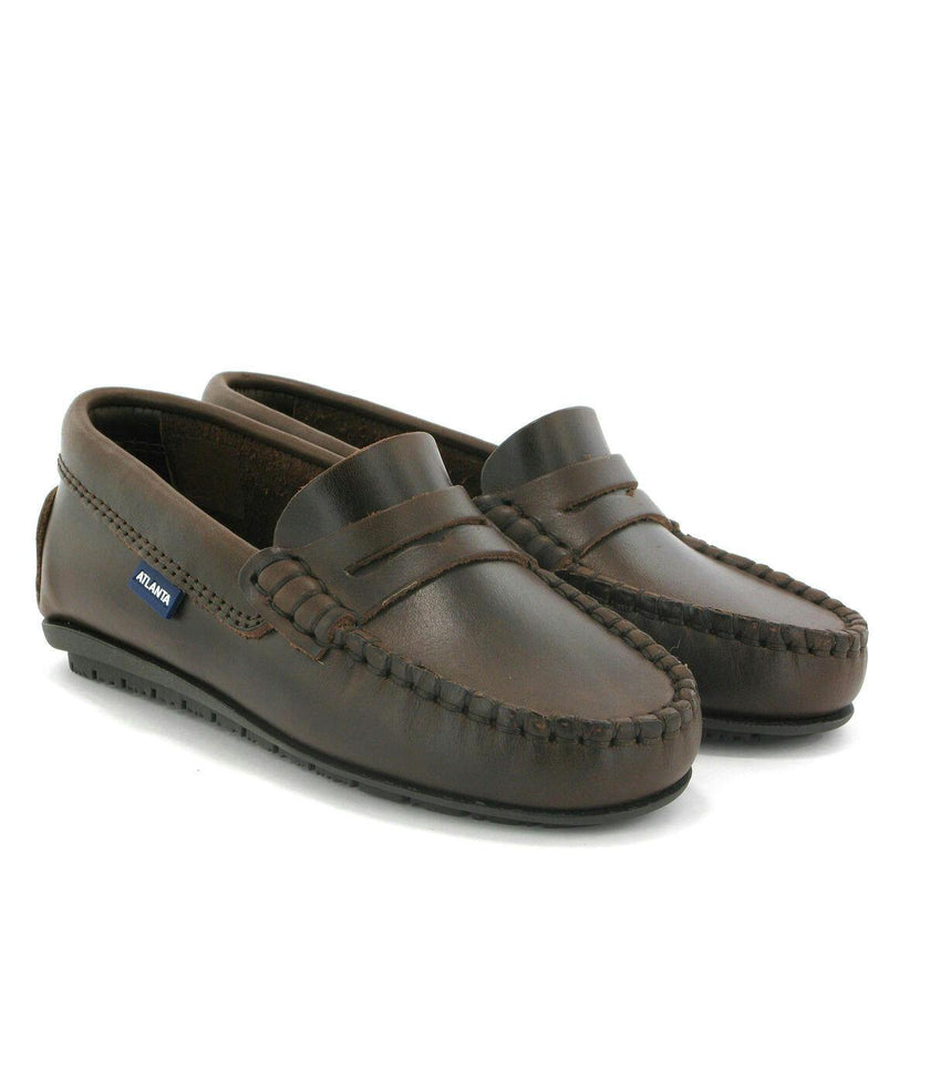 Penny Mocassins, Dark Brown Pull Up Leather