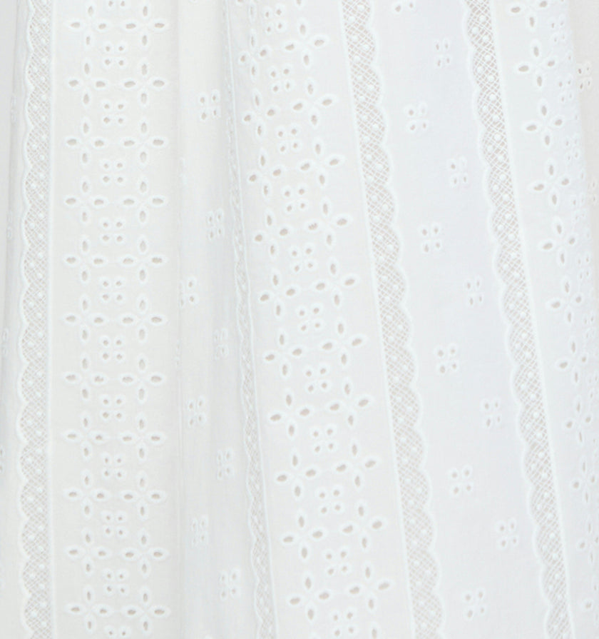 The Scarlett Nap Dress - White Broderie Voile